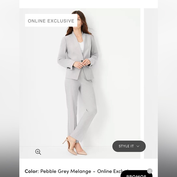 EUC - Ann Taylor The Petite Cutaway Blazer in Bi-Stretch - Picture 3 of 6